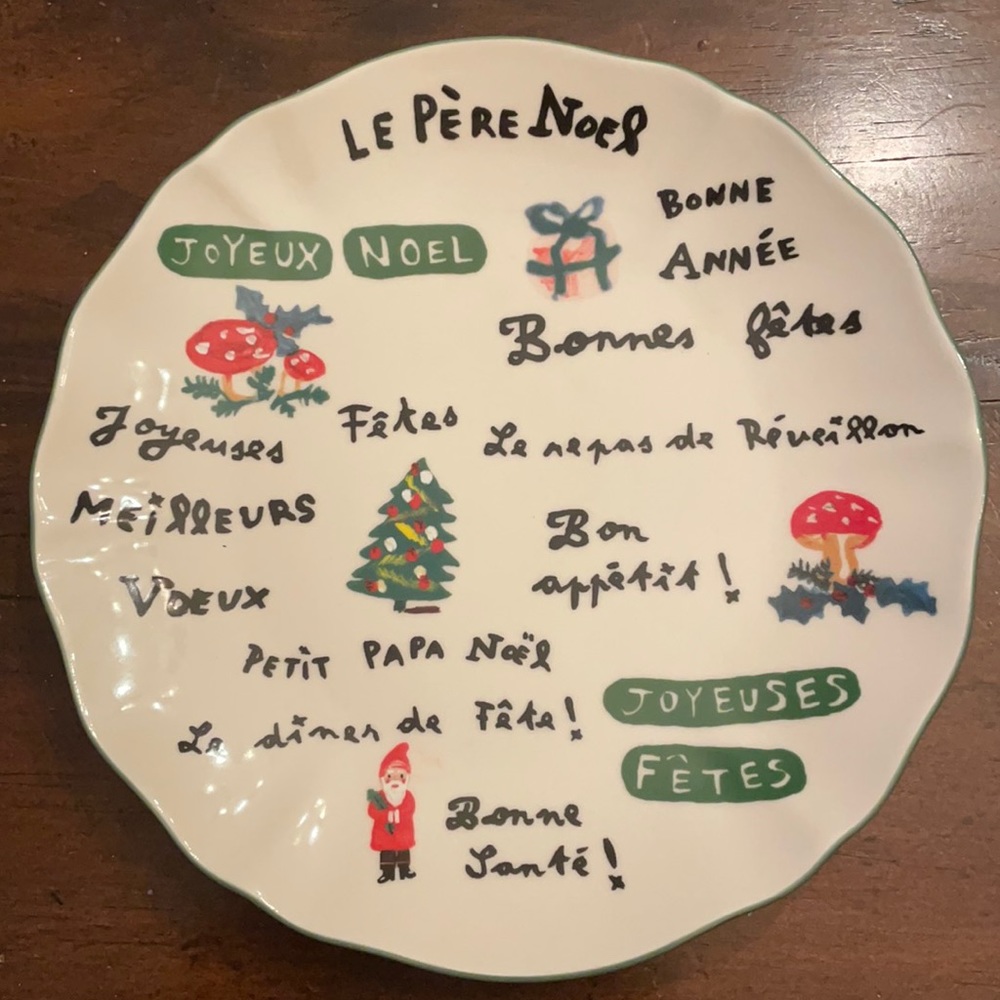 Anthropologie Nathalie Lete Christmas Plate